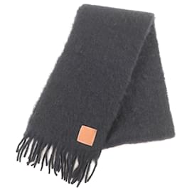 Stola in misto mohair e lana Loewe nera