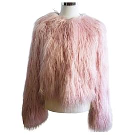 Stunning PINKO pink eco-fur with a Mongolia effect, new - Pinko