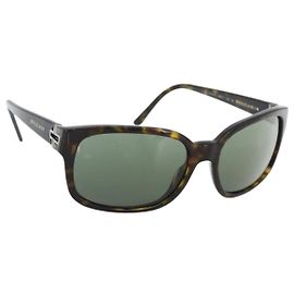 Bulgari Gafas de sol tortuga de plástico marrón BVLGARI Auth bs34198