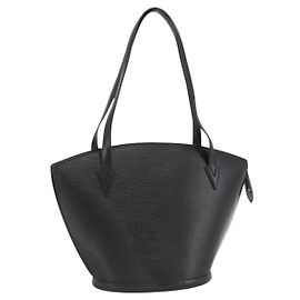 LOUIS VUITTON Bolsa de Compras Epi Saint Jacques Negra M52262 LV Auth ka3417