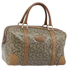 Céline Borsa a Mano CELINE C Sulky PVC Beige Oro Auth 173702