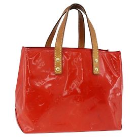 LOUIS VUITTON Monogram Vernis Reade PM Borsa a Mano Rossa M91088 LV Auth AMZ479