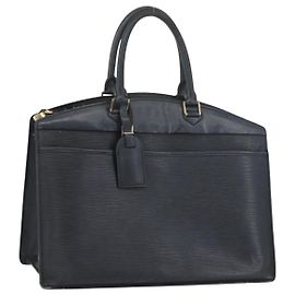 LOUIS VUITTON Borsa a Mano Epi Riviera Nera M48182 LV Auth ti3780