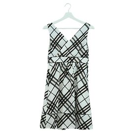 BURBERRY Nova Check Einteiler aus Canvas Elfenbein Auth LNZ730A