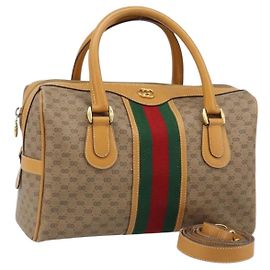 Borsa Sherry Line in PVC Micro GG Supreme Web di GUCCI 2way 002 115 0165 Auth fm5175