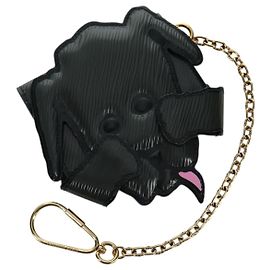 PORTACARNET DE PERRO LOUIS VUITTON Epi Negro M63897 LV Auth LNZ614SAM