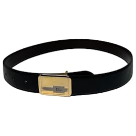 Vintage Dior Leder Gürtel schwarz braun