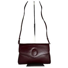 Borsa a spalla in pelle Cartier vintage bordeaux