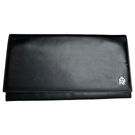 Porta-ID in pelle vintage Alfred Dunhill nero