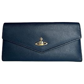 Vintage Vivienne Westwood langer Leder Geldbeutel blau