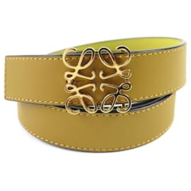 Leder Gürtel mit Anagramm Schnalle von Loewe