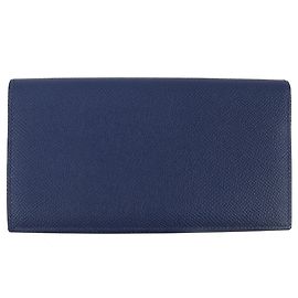 Hermès Hermes MC2 Navy Epsom Leather Bi-fold Wallet