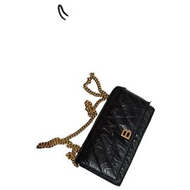 Borsa a tracolla Balenciaga Crush in pelle nera trapuntata