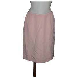 Falda Valentino Garavani de seda y acetato rosa