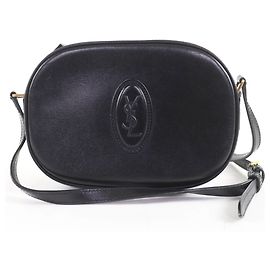 Borsa a spalla in pelle nera Saint Laurent