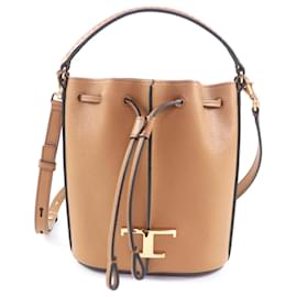 Borsa a secchiello 2 in 1 in pelle marrone Tod's