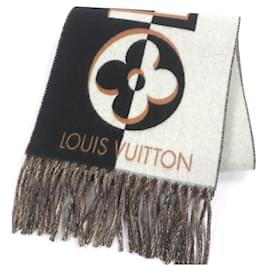 Sciarpa in lana e cashmere con frange Duo Infinity di Louis Vuitton