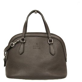 Borsa in pelle Gucci marrone scuro