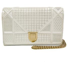 Cartera de cadena/hombro de cuero patentado Diorama para mujeres Christian Dior