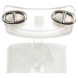 Orecchini a perno Chaine d'Ancre TPM in argento sterling 925 Hermes - Hermès