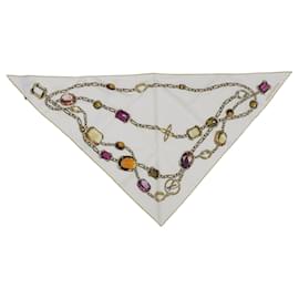 Sciarpa in seta Monogram Louis Vuitton in bianco
