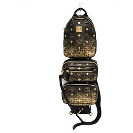 Borsa a tracolla tripla MCM Visetos