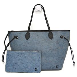 Borsa tote Neverfull MM in denim Epi Louis Vuitton