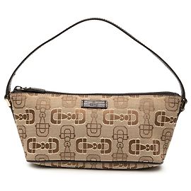 Gucci Beige Bedrucktes Segelboot mit Horsebit