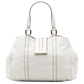 Neue Damen Tote Guccissima Weiß Gucci