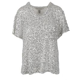T-shirt oversize con paillettes Diane Von Furstenberg - '10s