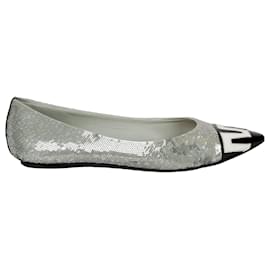 Ballerine a punta affusolata in paillettes Louis Vuitton - '10s