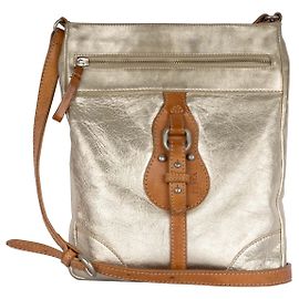 Borsa a tracolla metallica dorata Furla - '10s