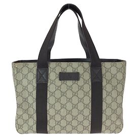 Bolsa tote de couro em lona GG Supreme da Gucci