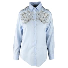 Camicia decorata con cristalli Roberto Cavalli - anni 2000