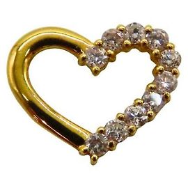Autre Marque Pendente Cuore Au750 Top Diamante
