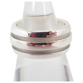 Tiffany & Co. Ring aus Sterlingsilber 925 mit gravierter Doppelreihe.