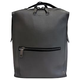 Grauer Leder-Rucksack von Fendi
