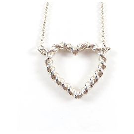 Pendente collana in argento 925 a forma di cuore attorcigliato Tiffany & Co.