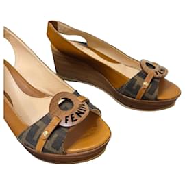 Sandales Compensées FENDI Zeppa Zucca – NEUVES – Full Set - Fendi