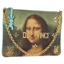 LOUIS VUITTON Colección Masters Pochette Plat Bolsa Verde M64799 LV Auth 161054V