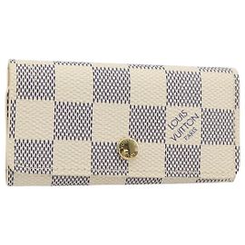 LOUIS VUITTON Estuche para Llaves Multicles 4 Damier Azur N60020 LV Auth 164049V