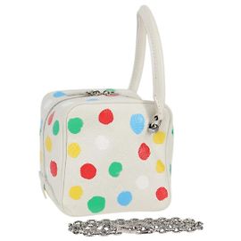 LOUIS VUITTON Borsa quadrata Monogram Yayoi Kusama Borsa a mano Bianca LV Auth 121522SAM