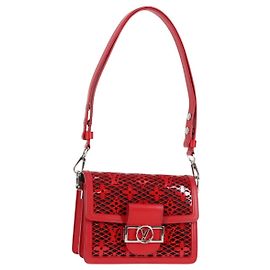 LOUIS VUITTON Mini Borsa a Spalla Dauphine in Pizzo Monogramma Rossa M20359 Auth 127494SM