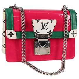 LOUIS VUITTON Borsa a Spalla Vernis Winewood PM Rose Pop M90443 LV Auth 127441SAM