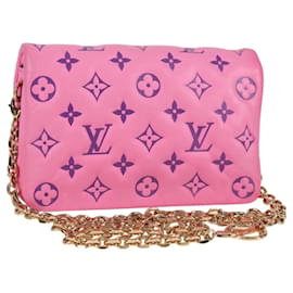 LOUIS VUITTON Pochette Coussin Monogram Borsa a Spalla Rosa M80745 LV Auth 126599SAM