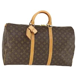 LOUIS VUITTON Borsa Boston Monogram Keepall 50 M41426 LV Auth 163595V
