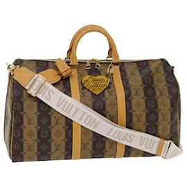 LOUIS VUITTON Borsa Keepall Bandoulière 50 Monogram Stripe M45967 LV Auth 47401SM