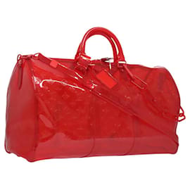 LOUIS VUITTON Borsa Keepall Bandoulière 50 Monogram Vinile Rossa M41416 Auth ec591SAM - Louis Vuitton