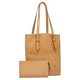 LOUIS VUITTON Borsa a Spalla Nomad in Pelle Bucket PM Beige M85001 LV Auth 132875A