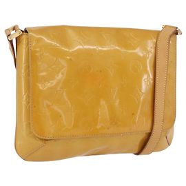 LOUIS VUITTON Borsa Thompson Street Monogram Vernis Beige M91301 LV Auth th6656